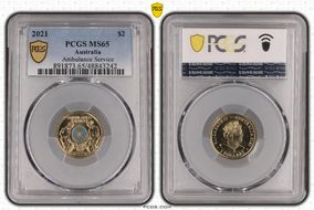 2021 $2 Ambulance Service Colorized MS65