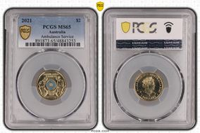 2021 $2 Ambulance Service Colorized MS65