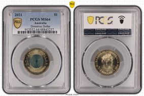 2021 $1 Donation Dollar Colorized MS64