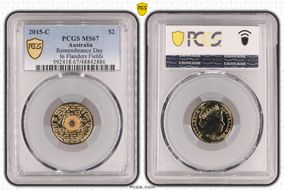 2015-C $2 Remembrance Day In Flanders Fields Colorized MS67