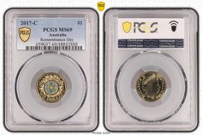 2017-C $2 Remembrance Day Colorized MS69