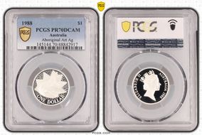 1988 $1 Aboriginal Art Ag PR70DCAM