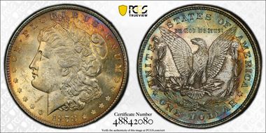 1878 8TF $1 VAM 14.3 Doubled Bow MS62