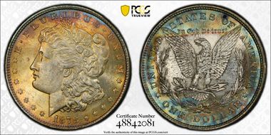 1878 8TF $1 VAM 14.3 Doubled Bow MS63