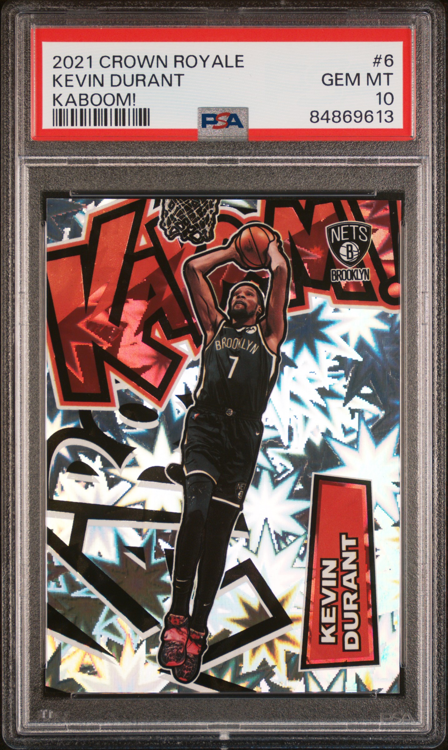 2021 PANINI CROWN ROYALE KABOOM! #6 KEVIN DURANT KABOOM!