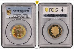 2004 $1 Holographic Kangaroos PR68DCAM