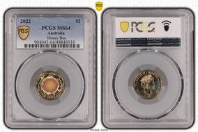 2022 $2 Honey Bee Colorized MS64