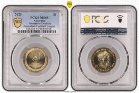 2023 $1 Fremantle Dockers Australian Football League MS65