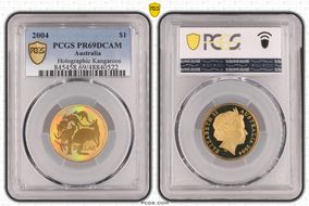 2004 $1 Holographic Kangaroos PR69DCAM