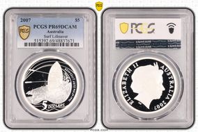 2007 $5 Surf Lifesaver PR69DCAM