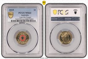 2015 $2 Lest We Forget Colorized MS64