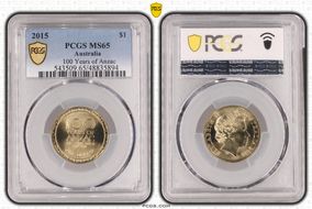 2015 $1 100 Years of Anzac MS65