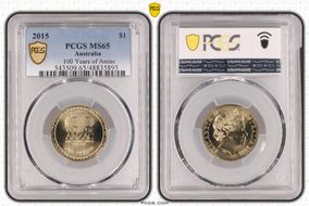 2015 $1 100 Years of Anzac MS65