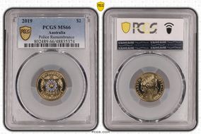 2019 $2 Police Remembrance Colorized MS66