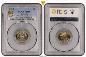 2019 $2 Police Remembrance Colorized MS66