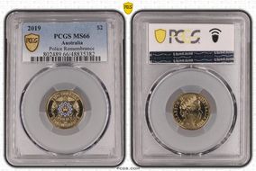 2019 $2 Police Remembrance Colorized MS66