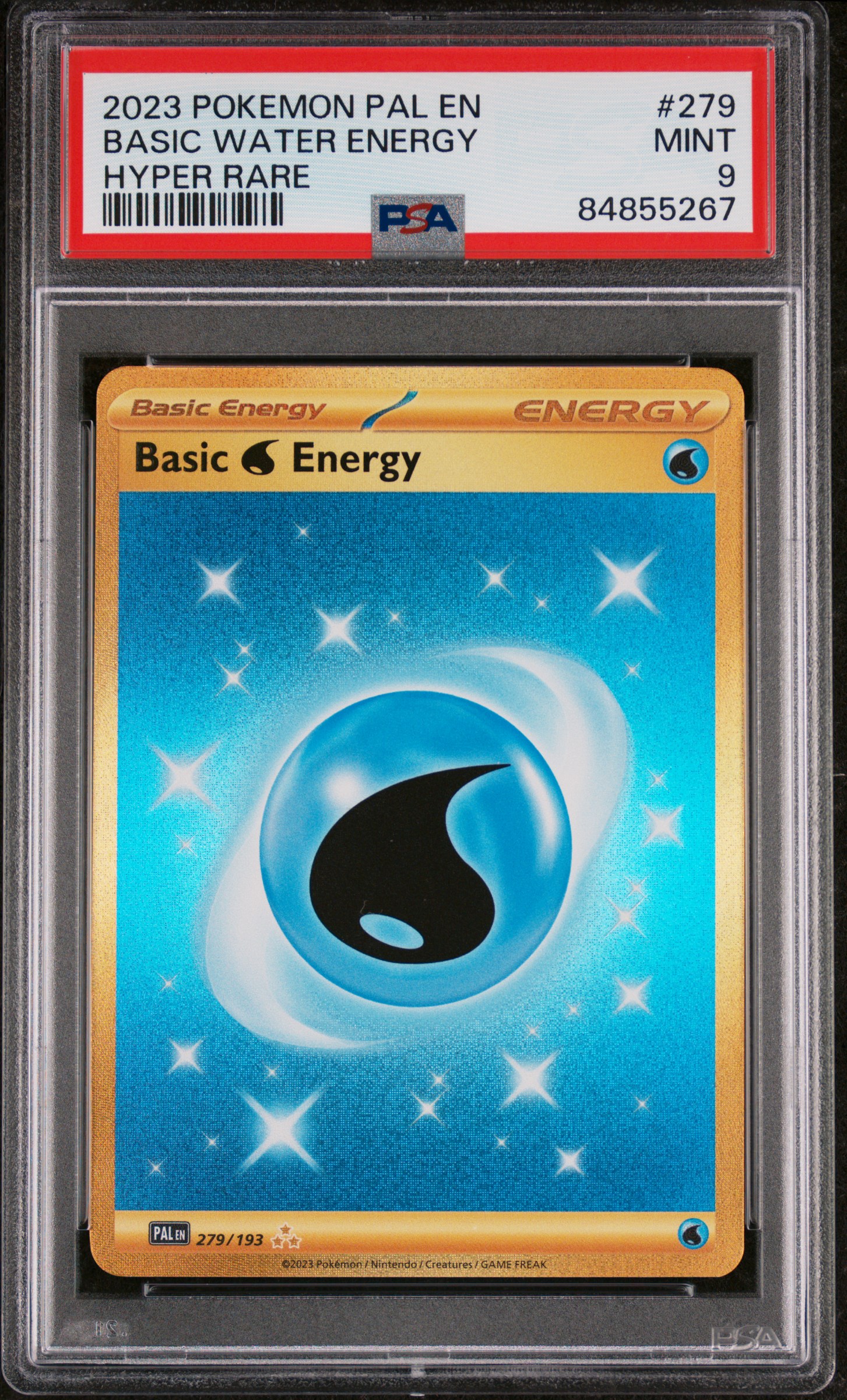 2023 POKEMON PAL EN-PALDEA EVOLVED #279 BASIC WATER ENERGY HYPER RARE