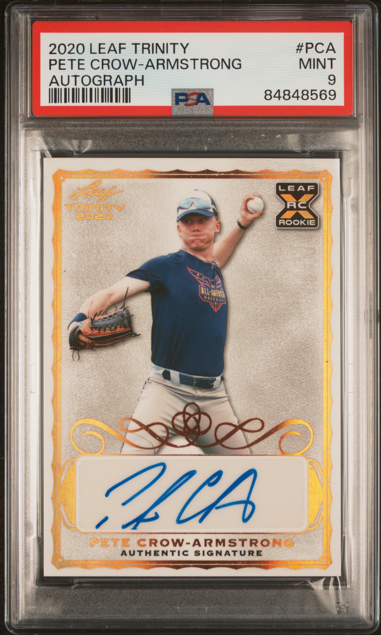 2020 LEAF TRINITY AUTOGRAPH #PCA PETE CROW-ARMSTRONG AUTOGRAPH