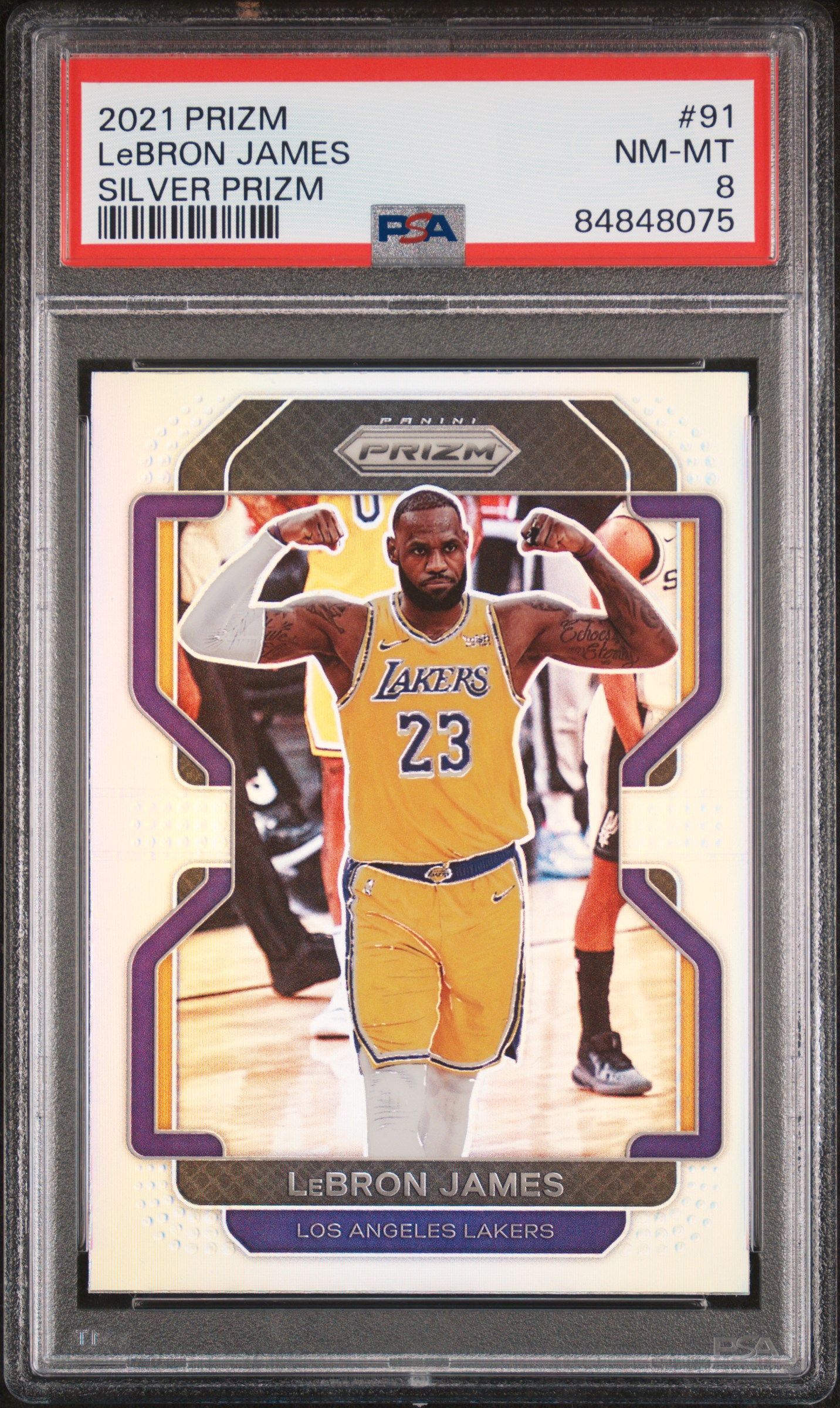 2021 PANINI PRIZM #91 LeBRON JAMES SILVER PRIZM
