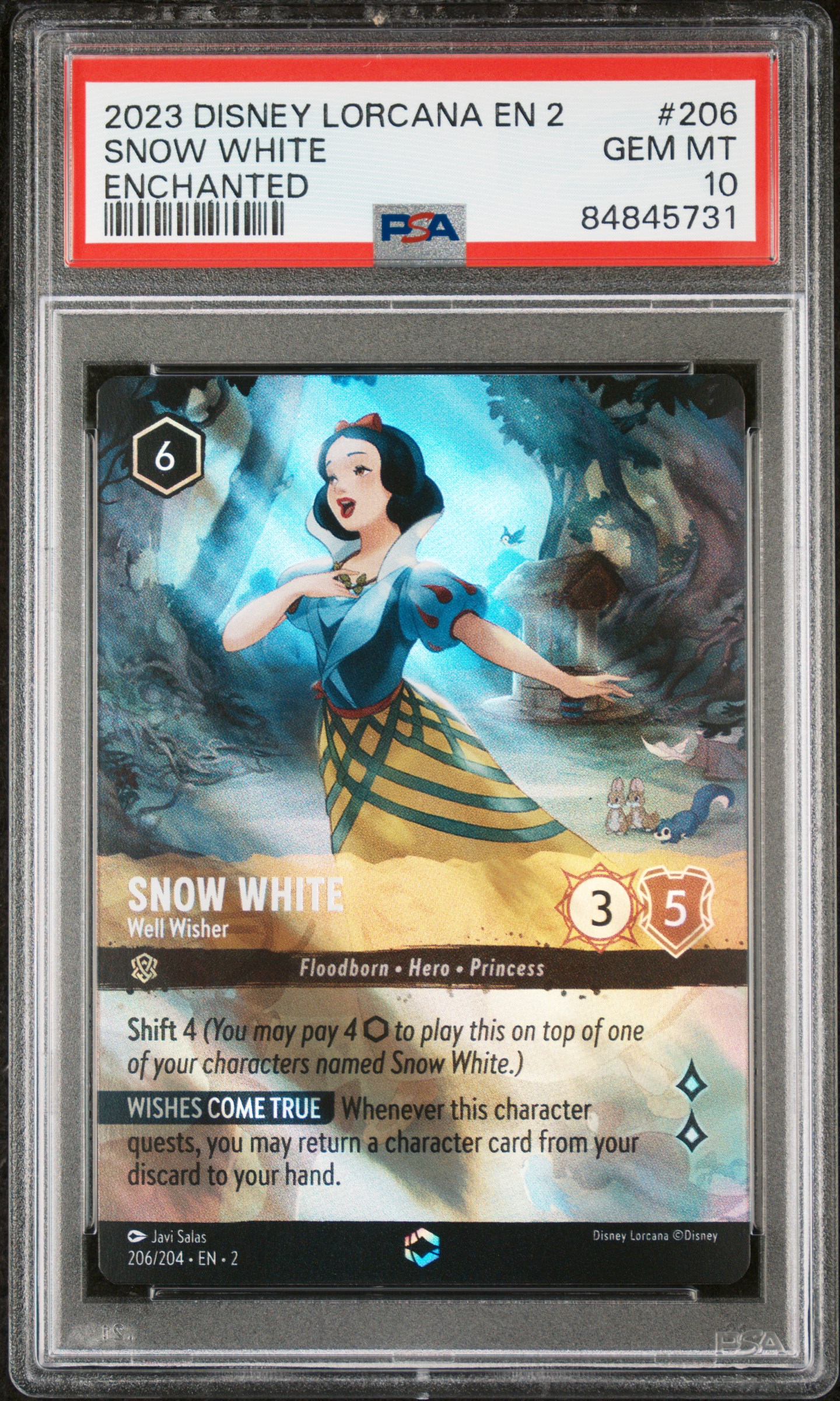 2023 DISNEY LORCANA EN 2-RISE OF THE FLOODBORN #206 SNOW WHITE ENCHANTED