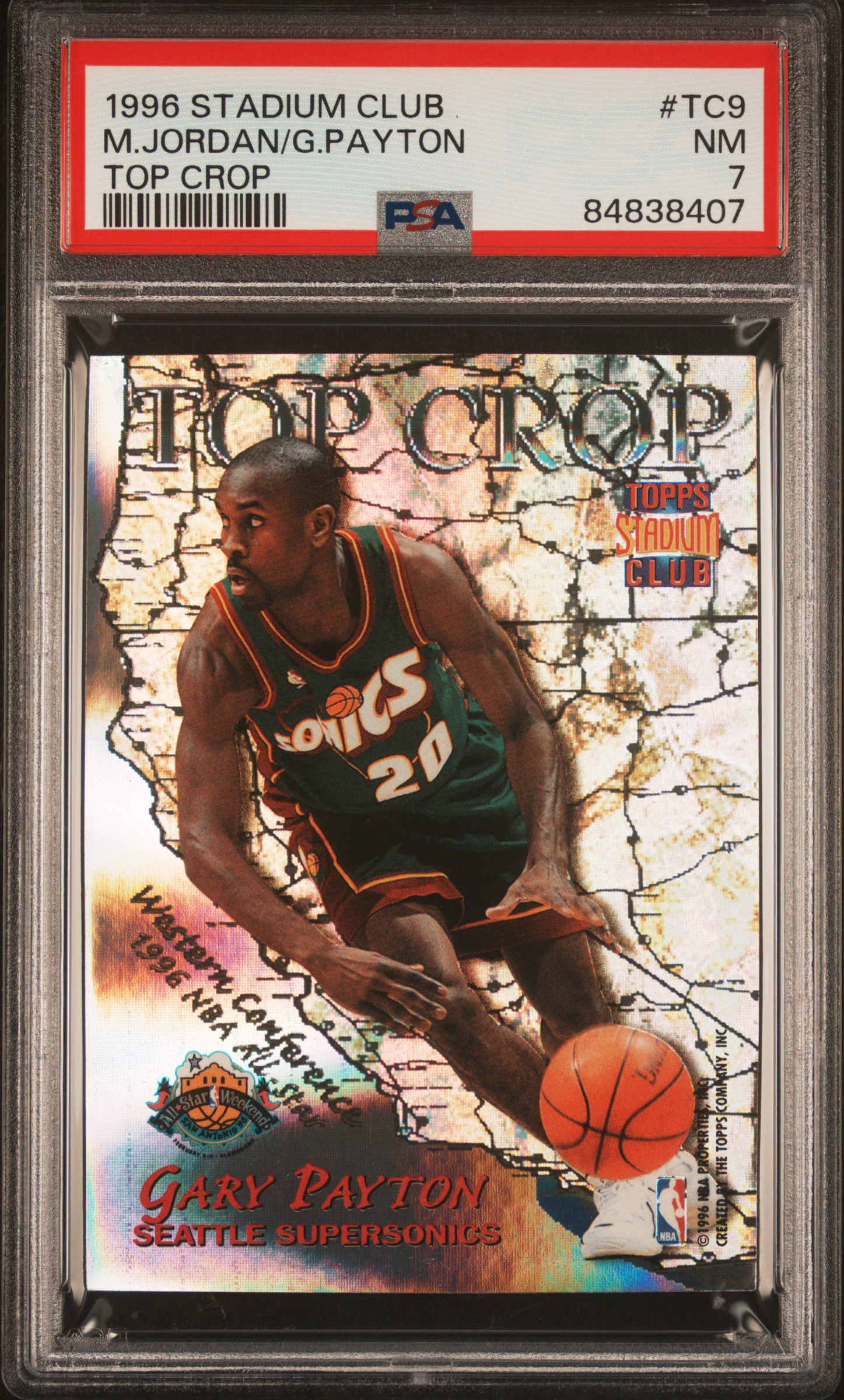 1996 Stadium Club Top Crop #TC9 Gary Payton/Michael Jordan PSA 7