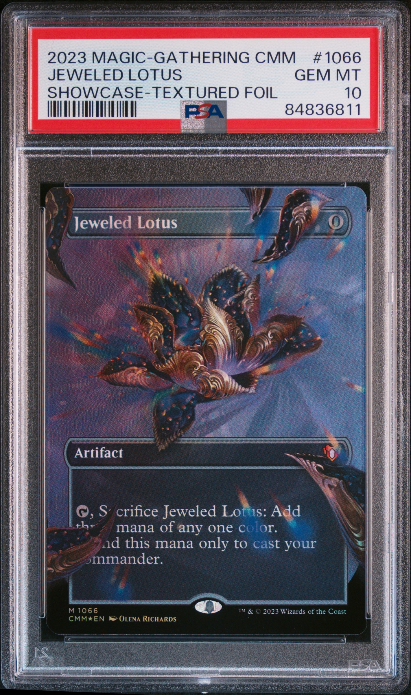 2023 MAGIC THE GATHERING COMMANDER MASTERS #1066 JEWELED LOTUS SHOWCASE-TEXTURED FOIL