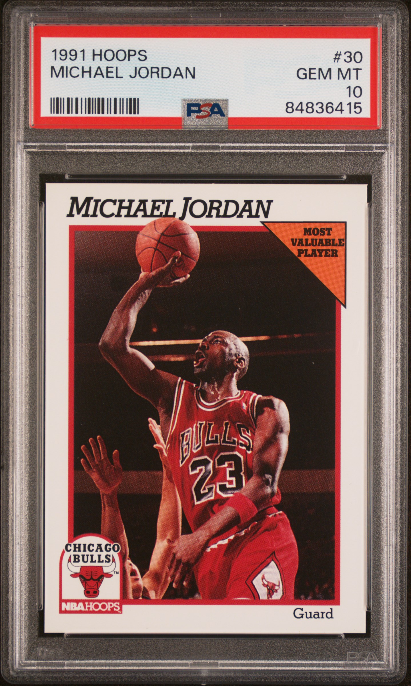 1991-92 Hoops #30 Michael Jordan – PSA GEM MT 10