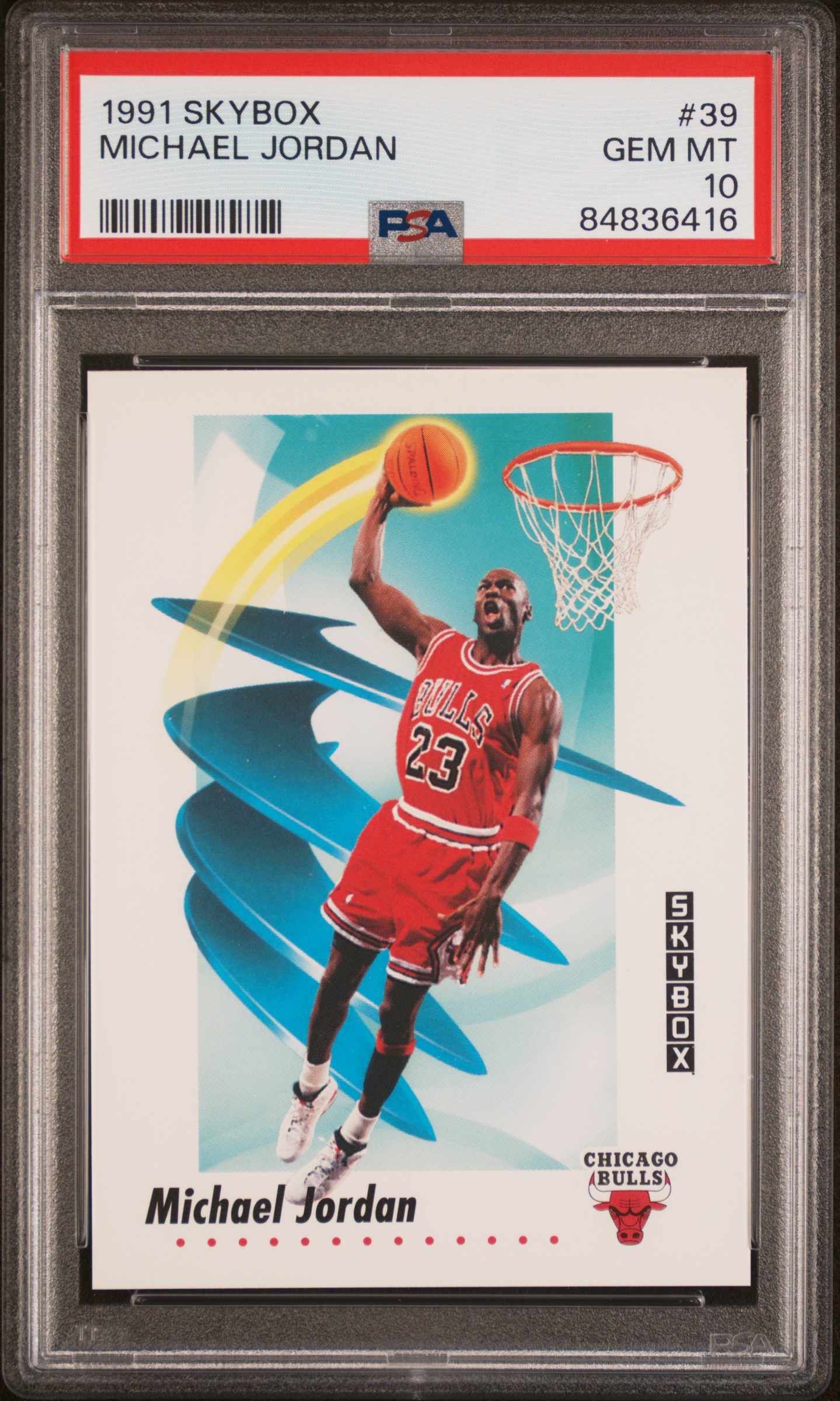 1991-92 Skybox #39 Michael Jordan – PSA GEM MT 10