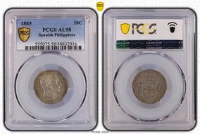 1885 20C AU58