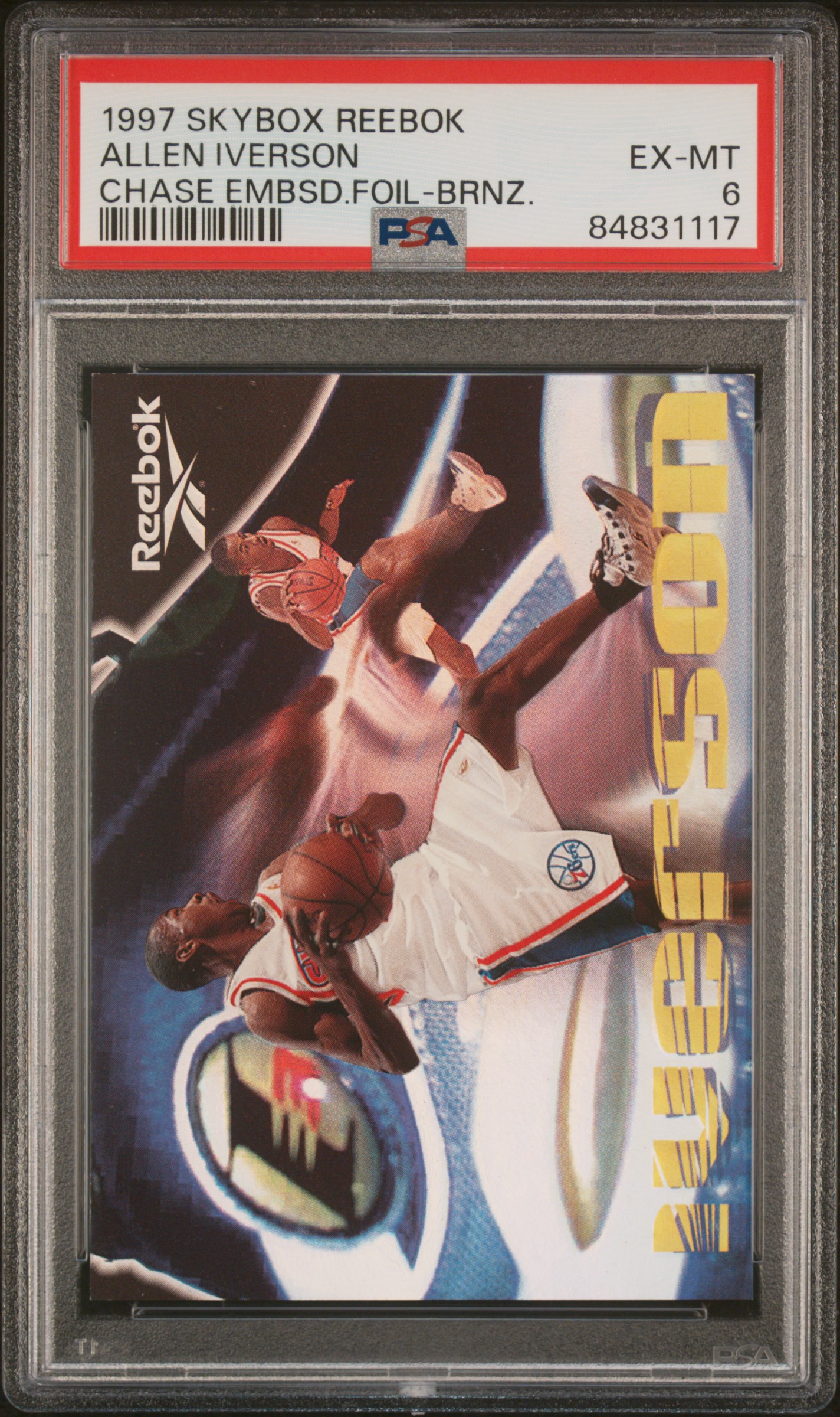 1997 SKYBOX REEBOK CHASE ALLEN IVERSON CHASE EMBSD.FOIL-BRNZ.