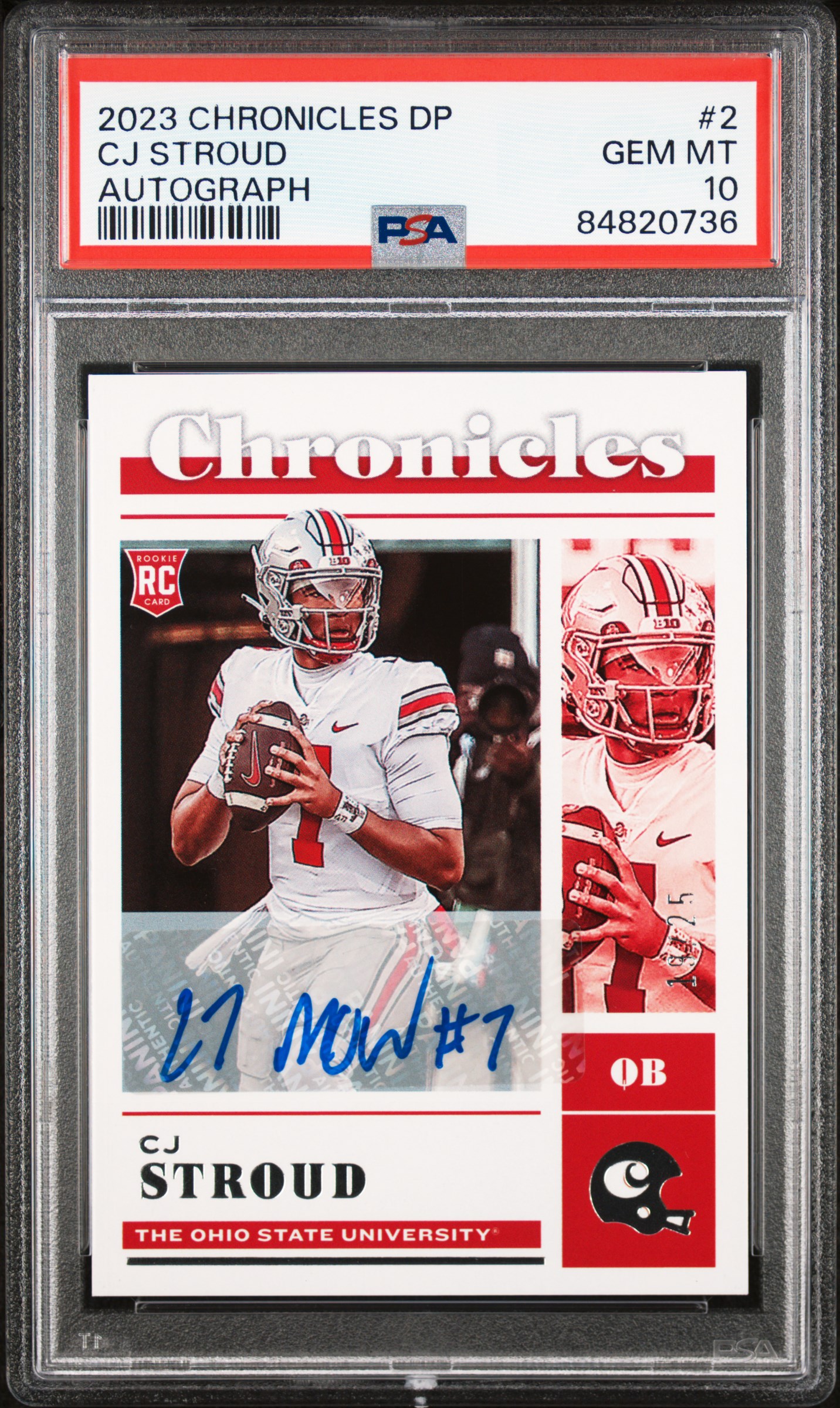 2023 PANINI CHRONICLES DRAFT PICKS #2 CJ STROUD AUTOGRAPH