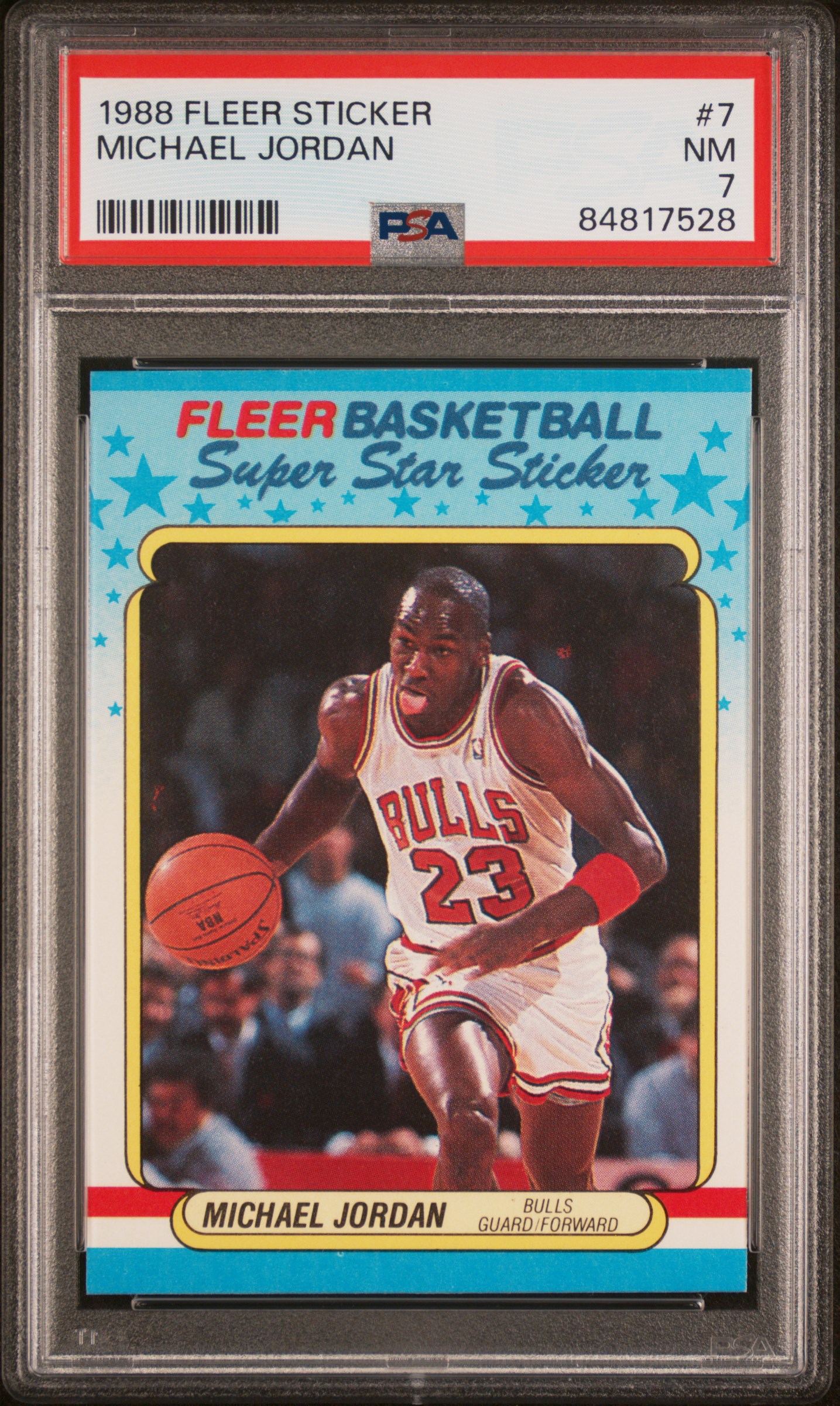 1988 FLEER STICKER #7 MICHAEL JORDAN