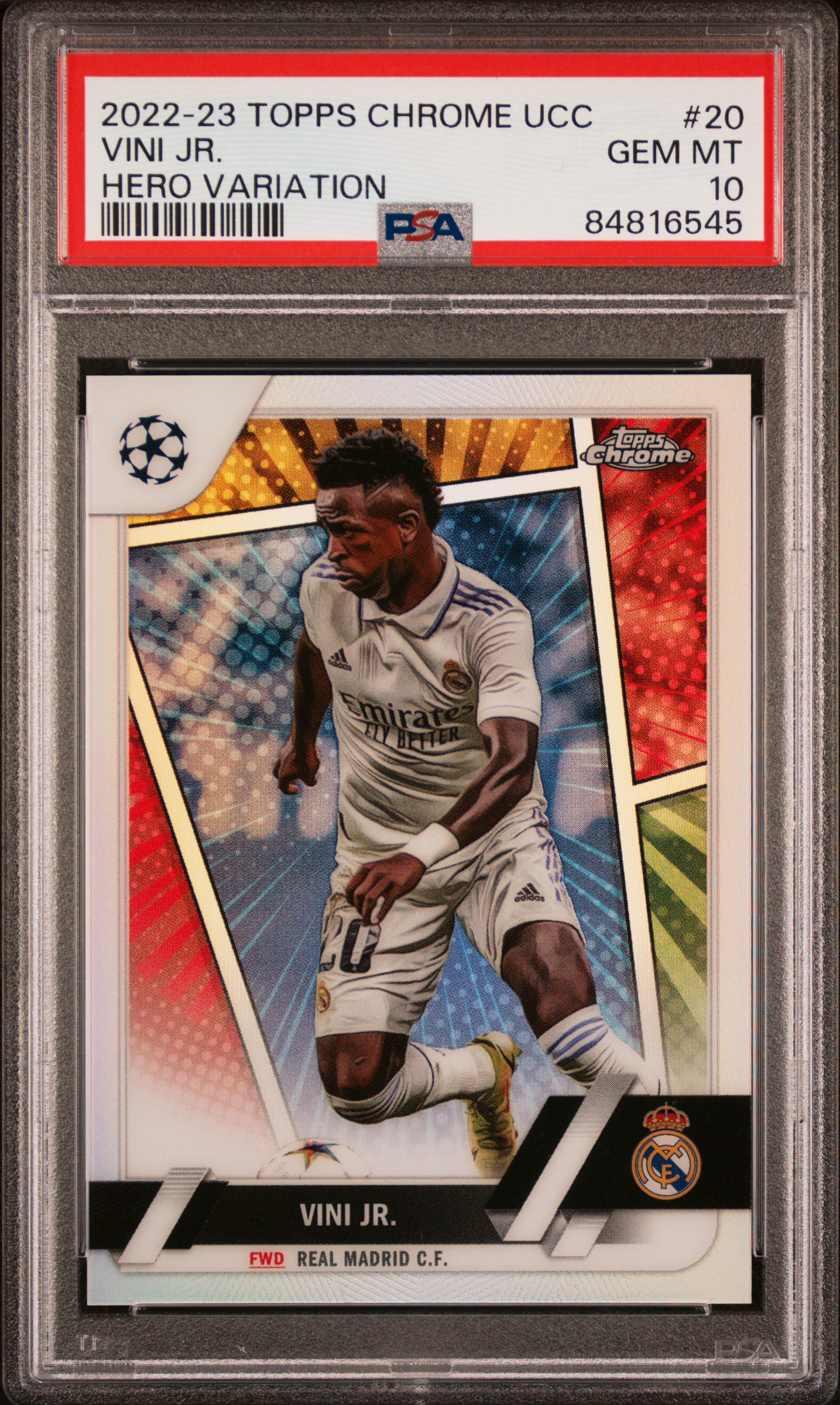 2022-23 TOPPS CHROME UEFA CLUB COMPETITIONS #20 VINI JR. HERO VARIATION