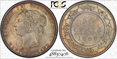 1899 50C Narrow 9 MS65