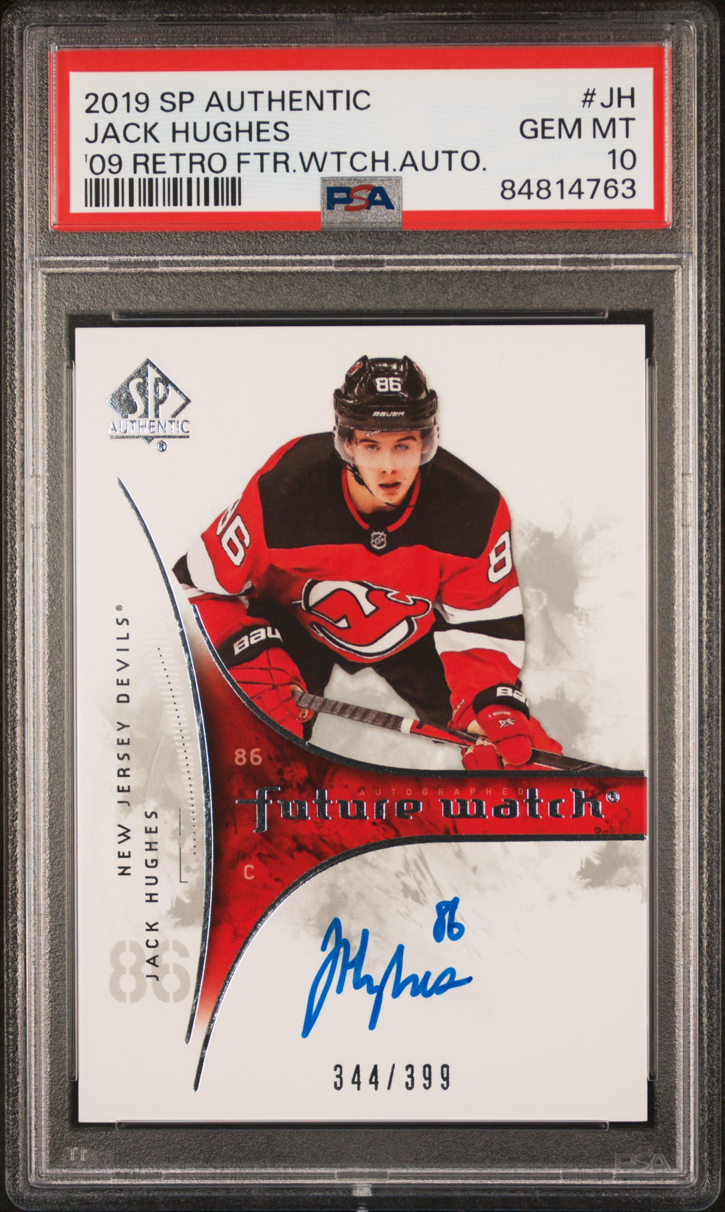 2019 SP AUTHENTIC 2009-10 RETRO FUTURE WATCH AUTOGRAPHS #JH JACK HUGHES '09 RETRO FUTURE WATCH AU.