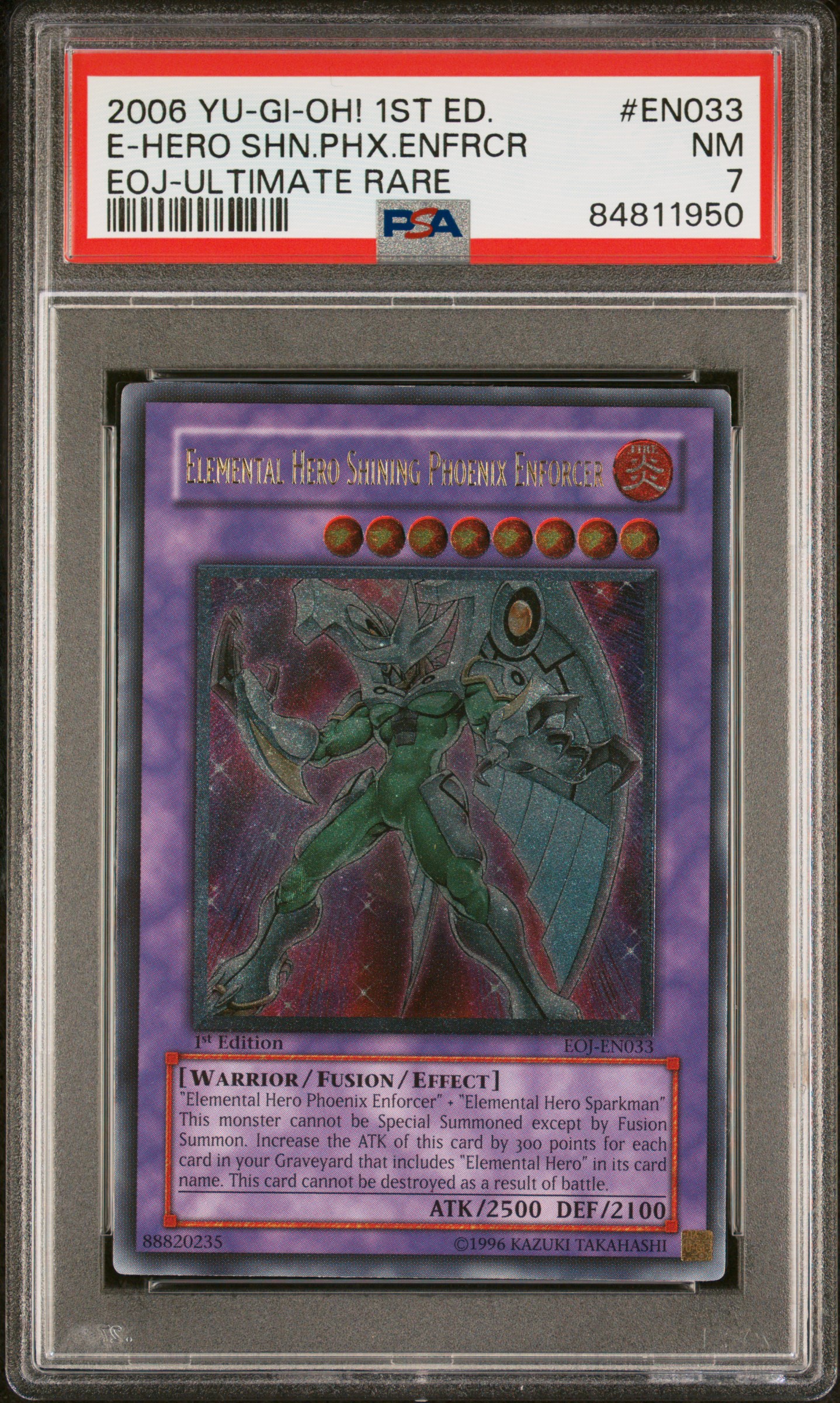 2006 YU-GI-OH! EOJ-ENEMY OF JUSTICE #EN033 E-HERO SHN.PHX.ENFRCR EOJ-ULTIMATE RARE
