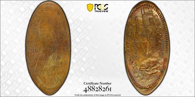 1933 Elongated M&D-67 Chicago World's Fair Streets of Paris MS64BN