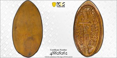 1933 Elongated M&D-28 Chicago World's Fair Hollywood MS64BN