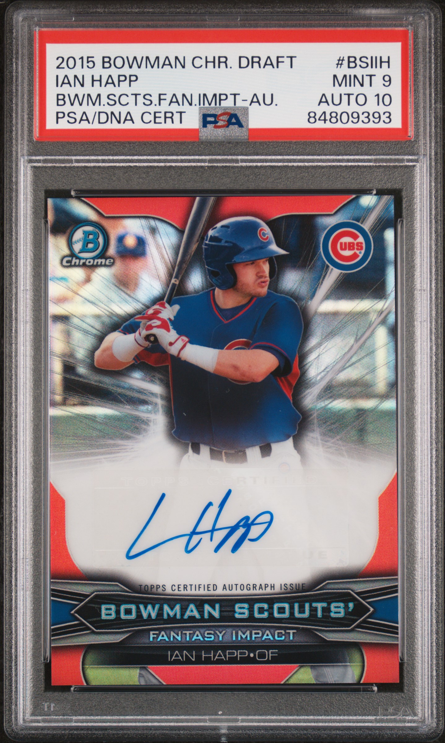 2015 BOWMAN CHROME DRAFT BOWMAN SCOUTS FANTASY IMPACT #BSIIH IAN HAPP BWM.SCTS.FAN.IMPT-AU.