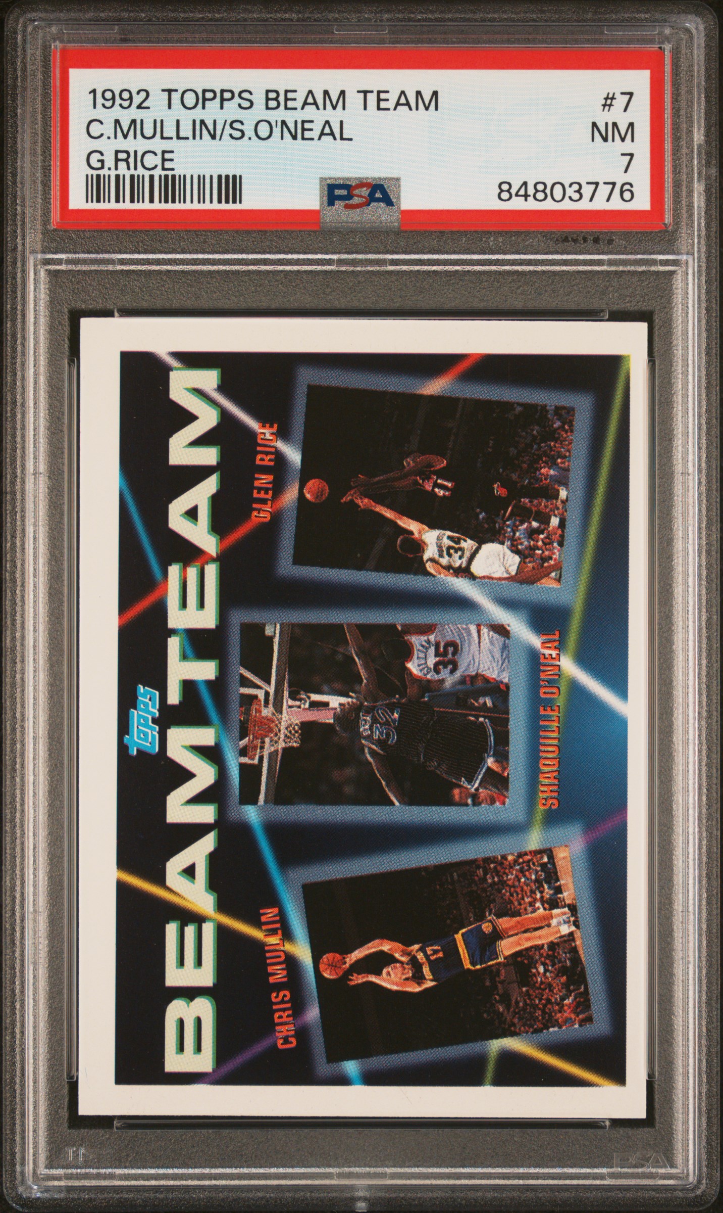1992 TOPPS BEAM TEAM #7 C.MULLIN/S.O'NEAL G.RICE
