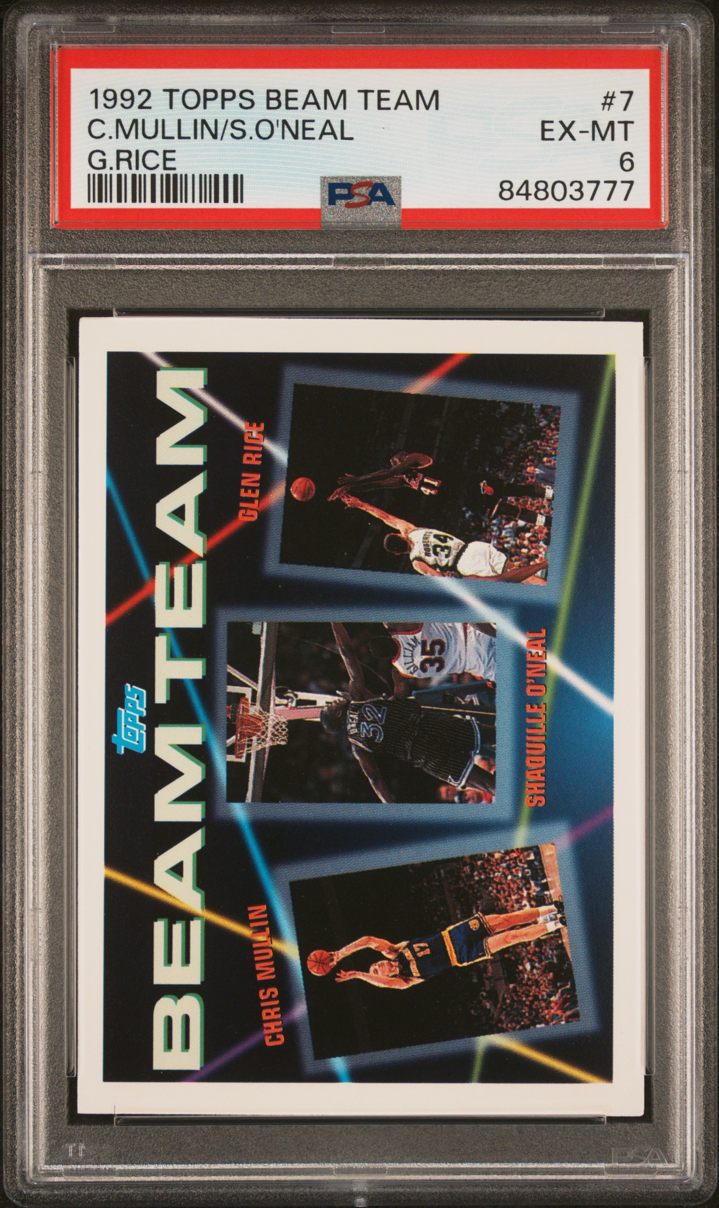 1992 TOPPS BEAM TEAM #7 C.MULLIN/S.O'NEAL G.RICE