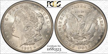 1921 $1 Wide Reeding MS64