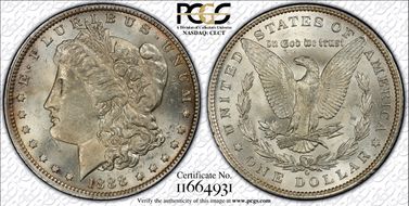 1888-O $1 VAM 34, Oval O MS61