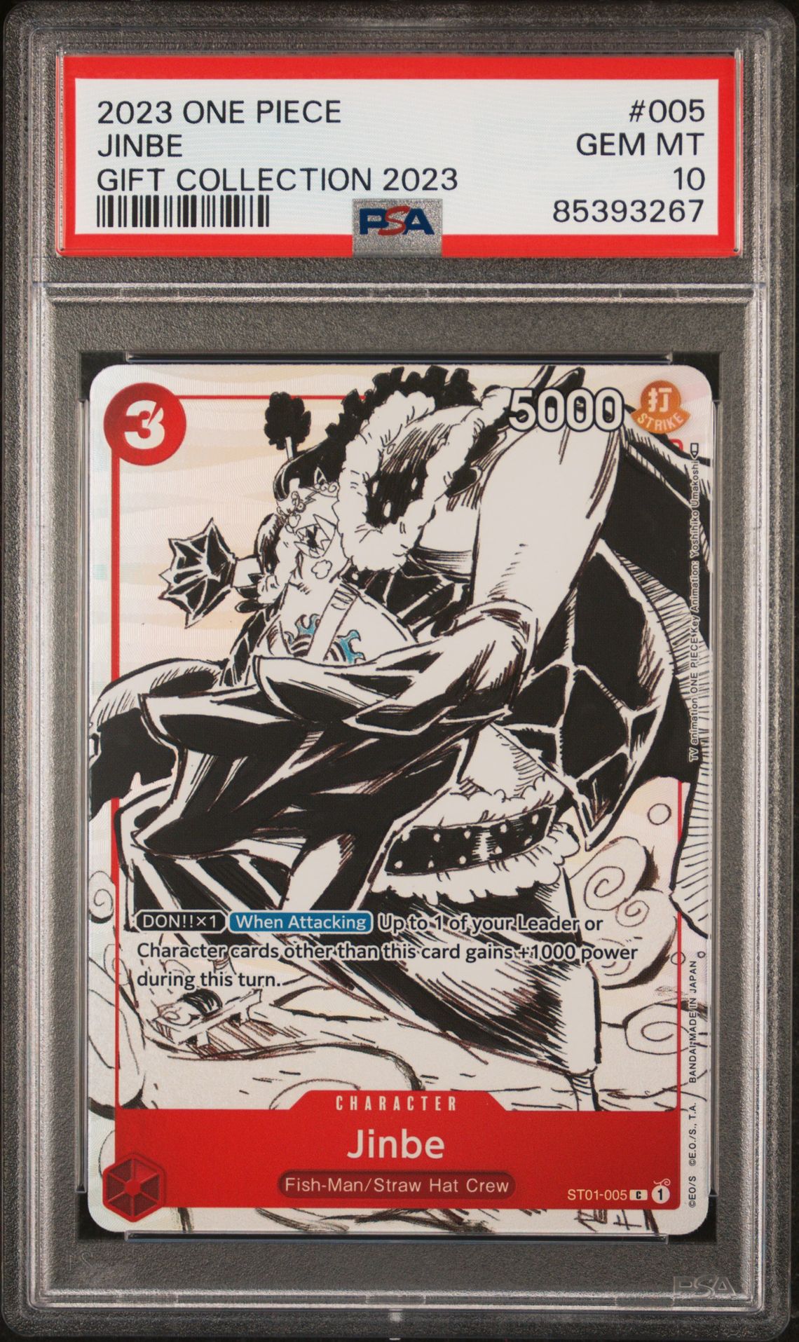 2023 One Piece Gift Collection 2023 Jinbe #005 (Gift Collection 2023) Gem Mt 10 front