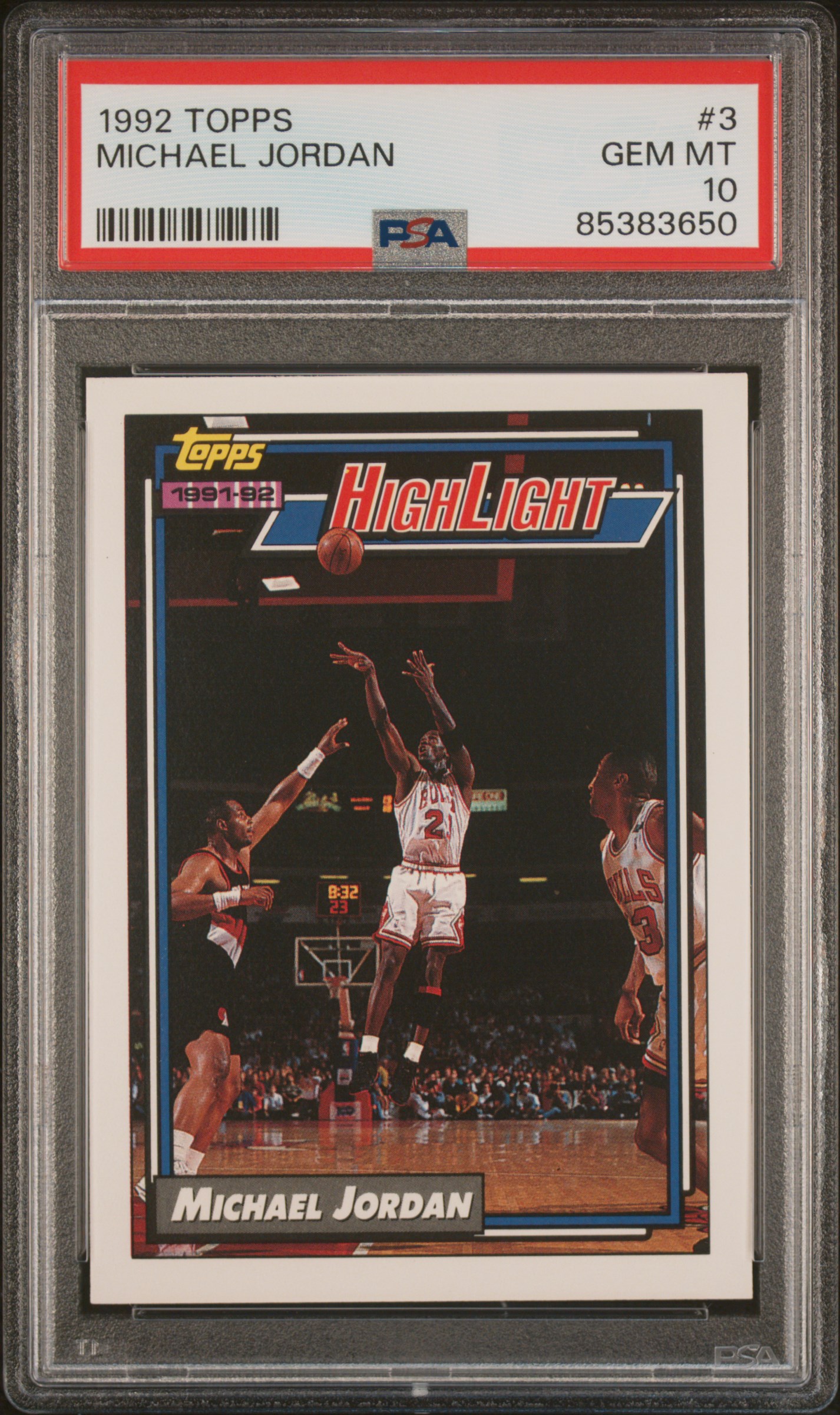 1992-93 Topps #3 Michael Jordan – PSA GEM MT 10