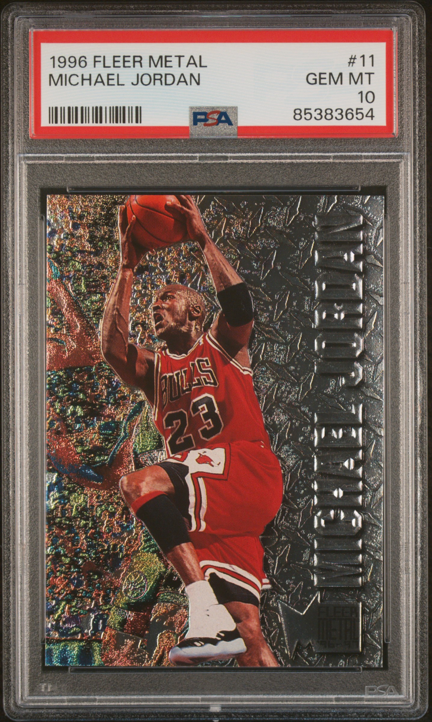 1996-97 Fleer Metal #11 Michael Jordan – PSA GEM MT 10