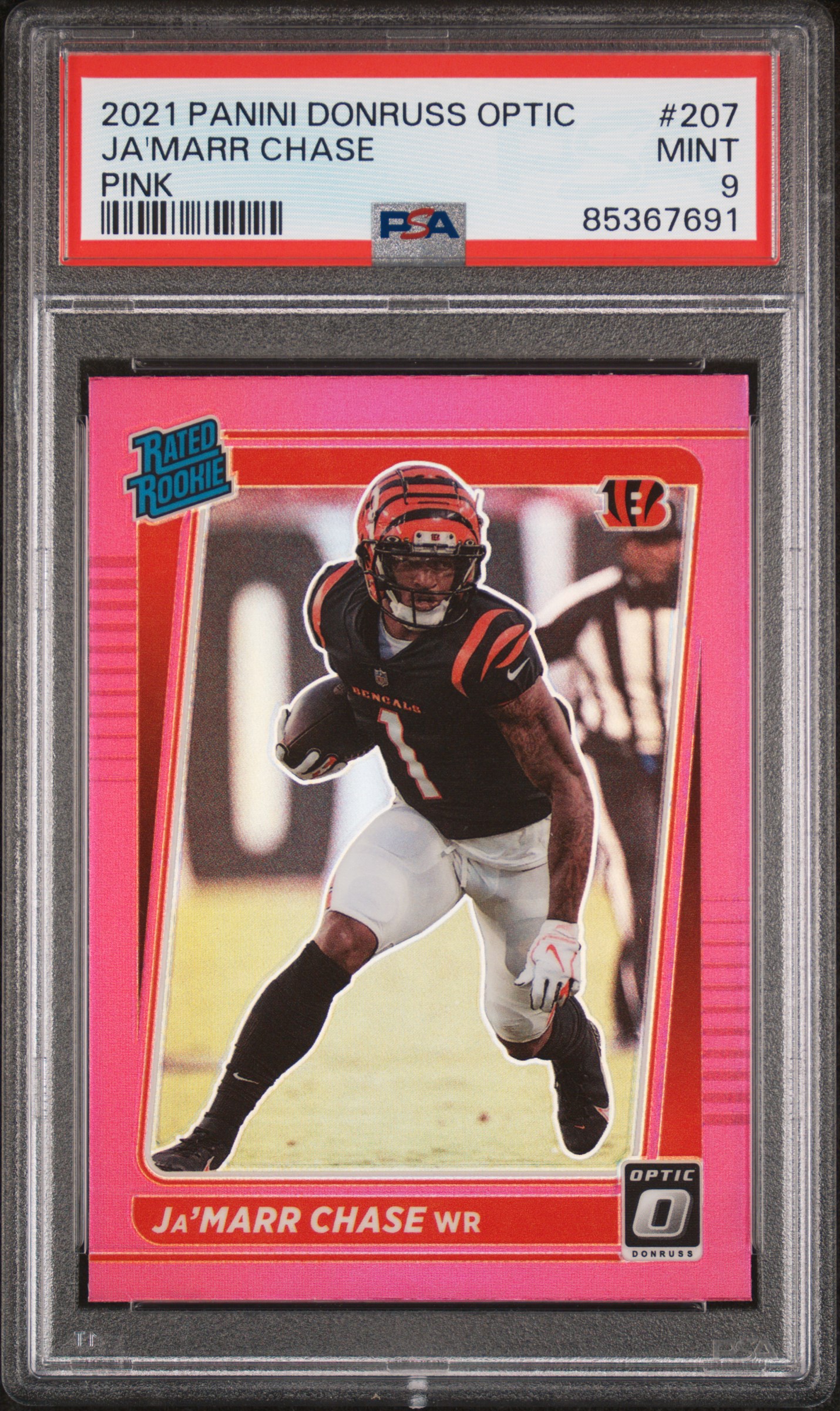 2021 PANINI DONRUSS OPTIC #207 Ja'MARR CHASE PINK