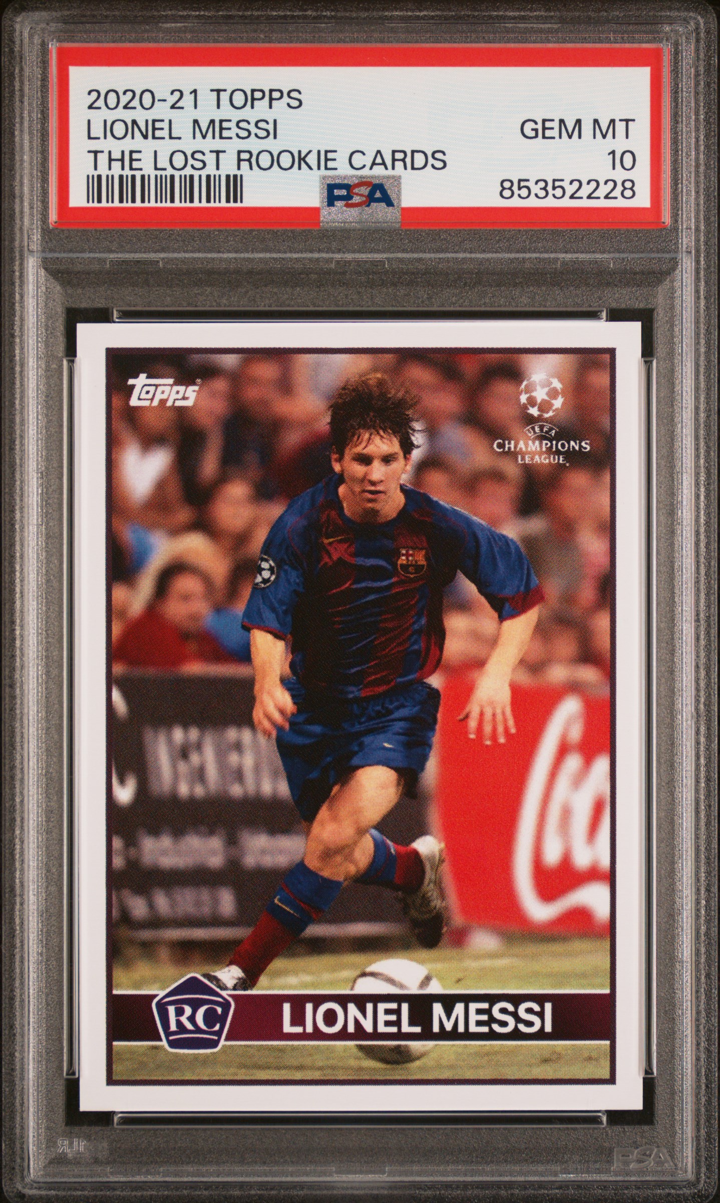 2020 TOPPS THE LOST ROOKIE CARDS LIONEL MESSI THE LOST ROOKIE CARDS