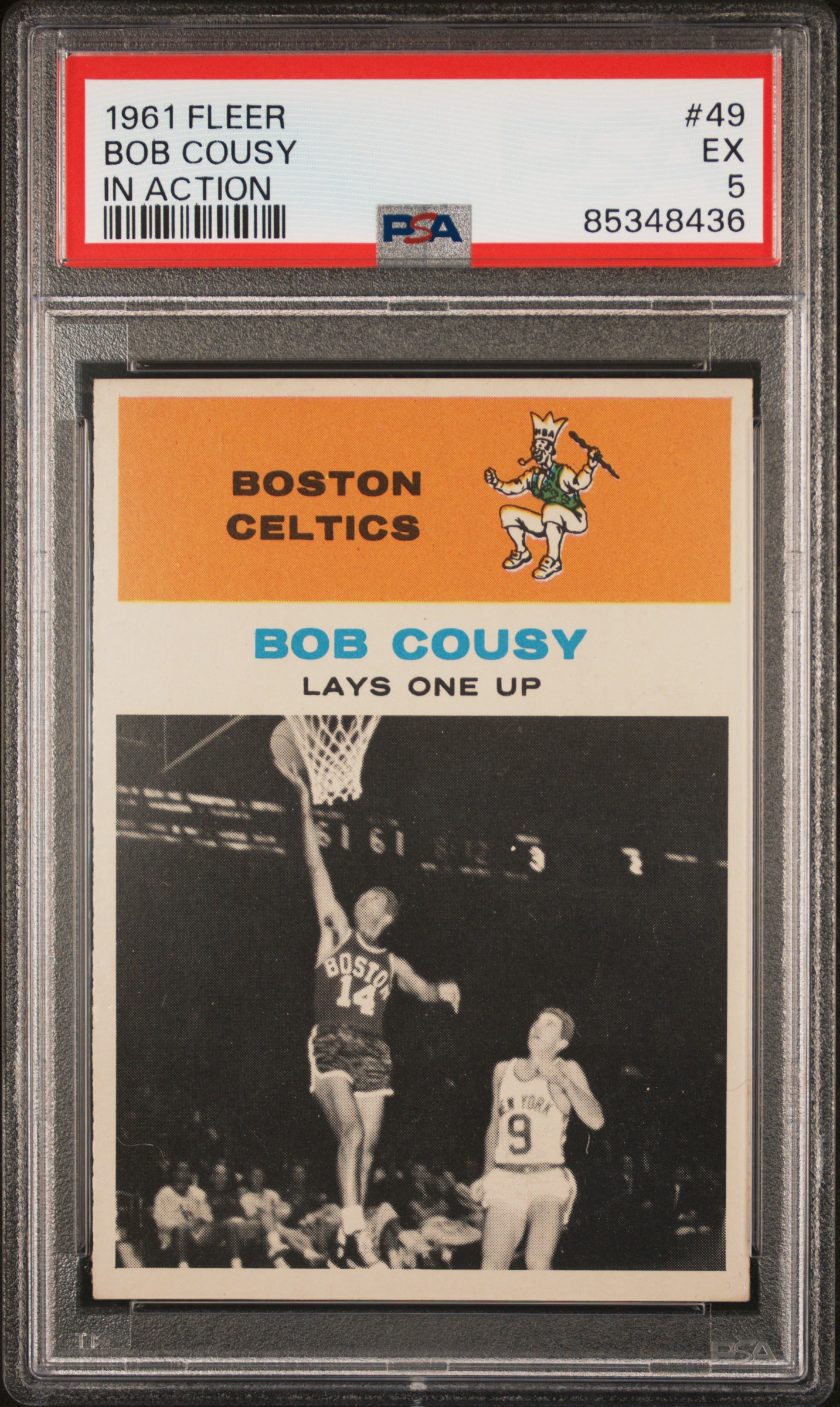 1961 FLEER #49 BOB COUSY IN ACTION