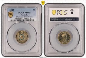 2023 $2 Matildas - Dark Green Colorized MS65